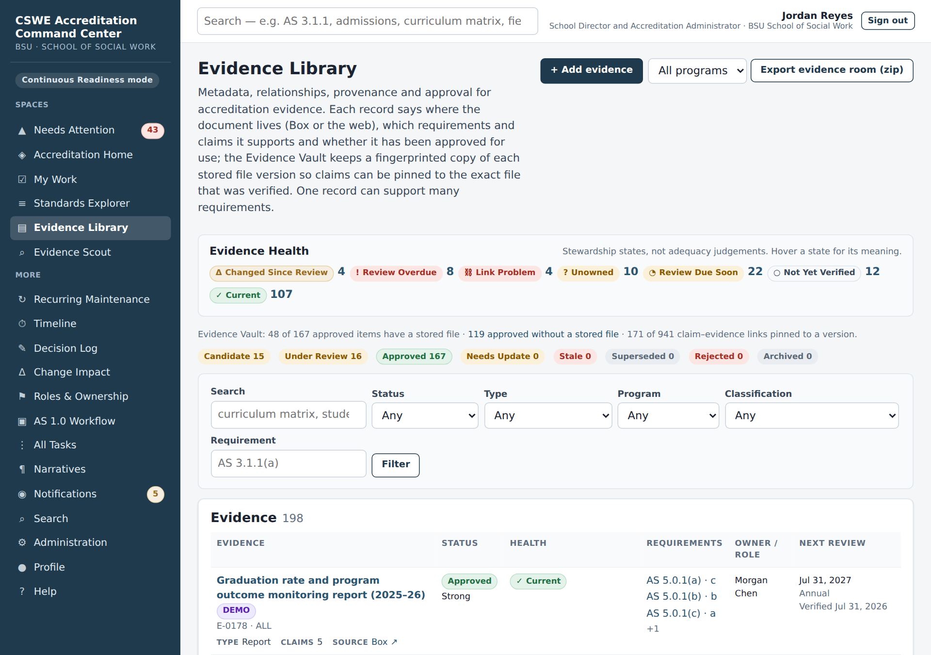 Evidence Library