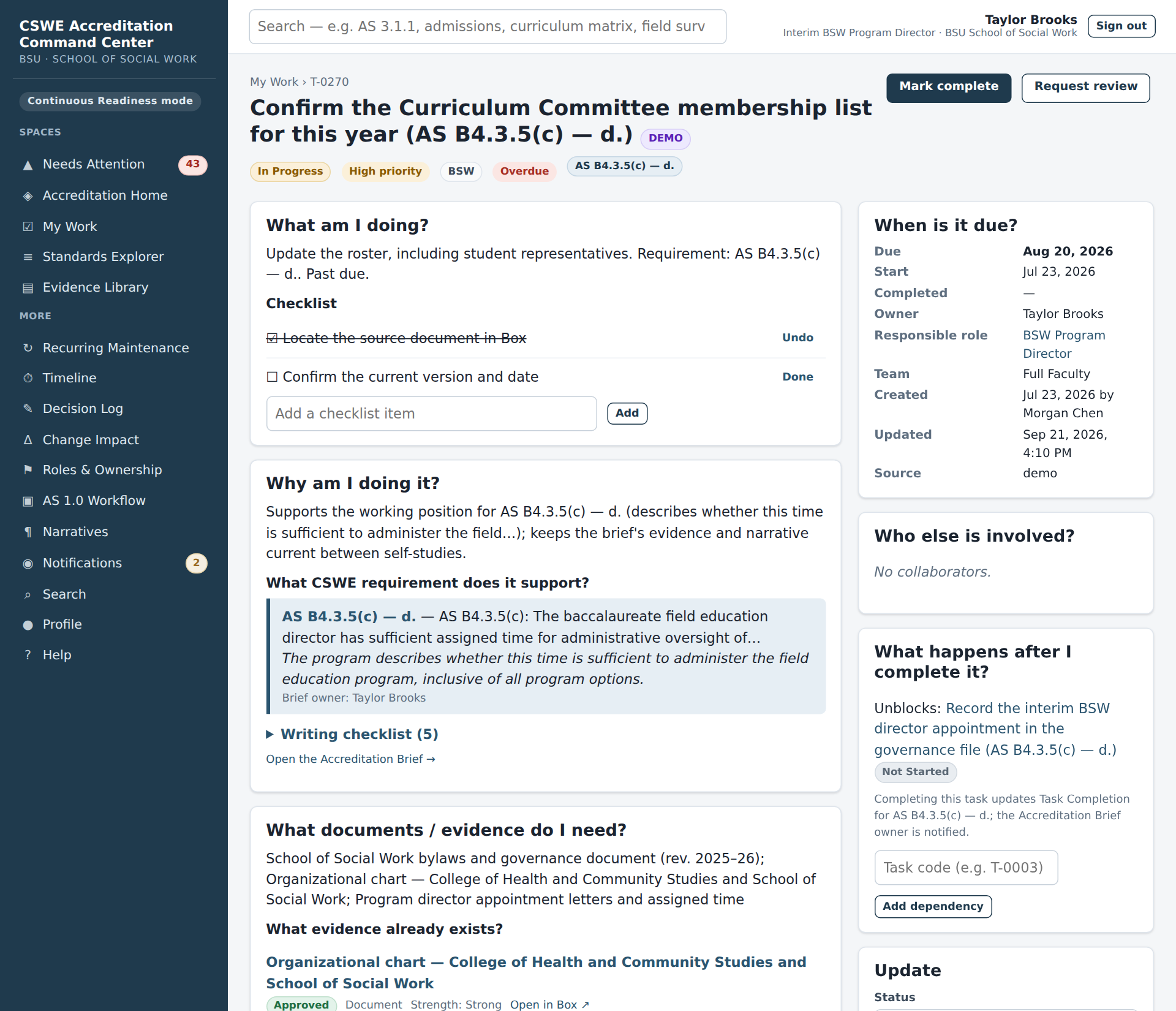 Task page